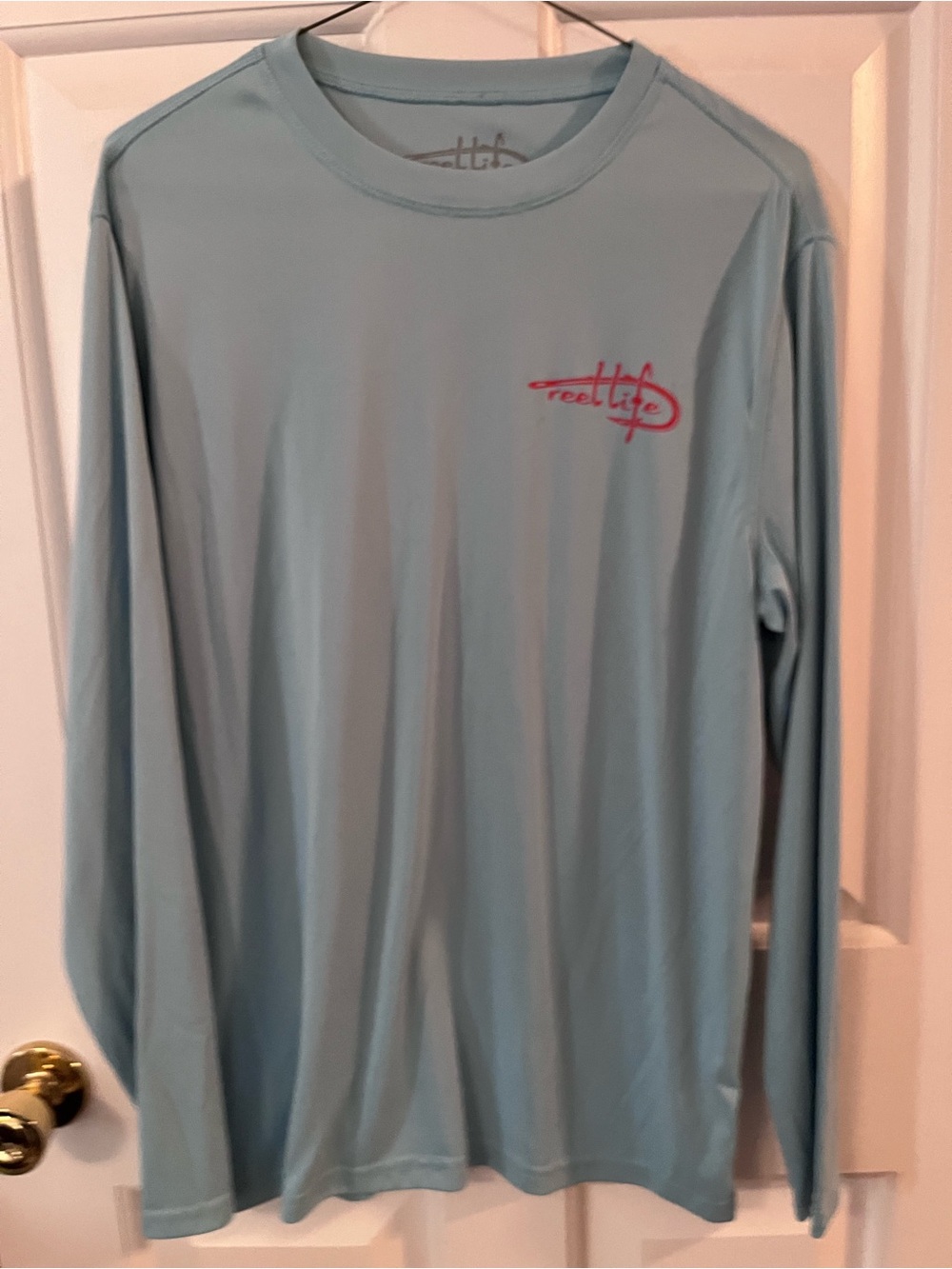Reel Life Men’s Long Sleeve Performance Tee - Light Blue